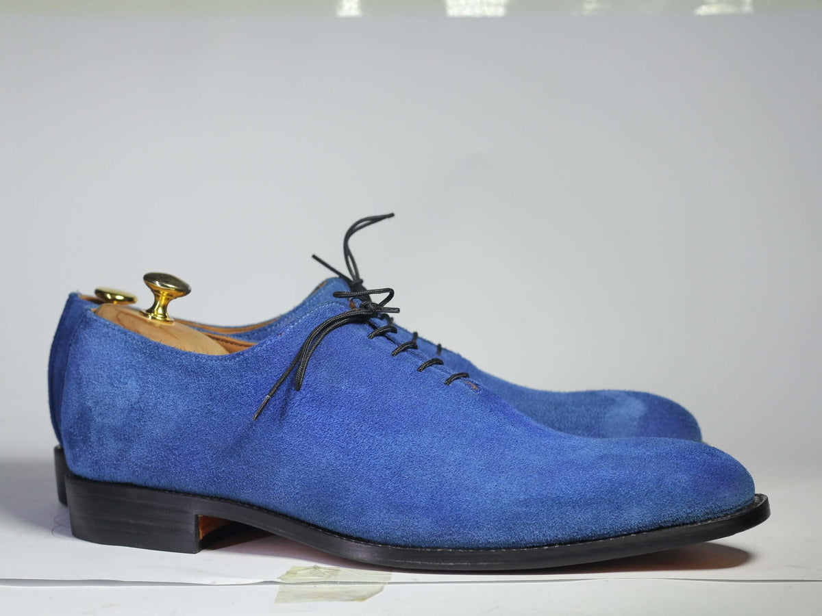 Mens royal blue on sale suede dress shoes