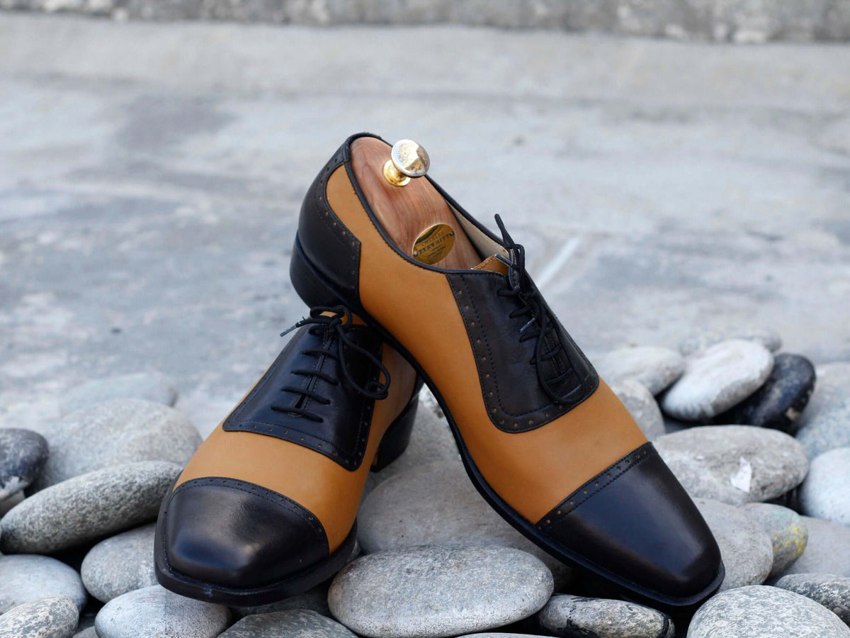 Two tone cap toe on sale shoes