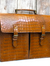Full Grain Alligator Textured Leather Briefcase, Leather Messenger Travel Satchel Bag, 17" Laptop Briefcase