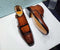 Latest Handmade men's Brown Leather Boots, Men's Double Monk Strap dress Formal Boots - theleathersouq