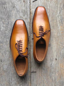 Stylish Men's Handmade tan Color Whole cut Shoes Men leather formal Shoes Men dress shoes - theleathersouq