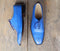 Men’s Handmade Blue Color Leather Shoes, Men Cap Toe Brogue Dress Formal Shoes - theleathersouq