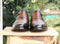 Men's Handmade Brown Leather Fashion Shoes, Men Monk Strap dress Formal Shoes - theleathersouq