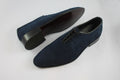 Handmade Men's Blue Suede Shoes, Men Lace Up Dress Formal Fashion Shoes - theleathersouq