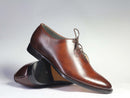 Handmade Men’s Brown Color Leather Shoes, Men Brogue Lace Up Dress Formal Shoes - theleathersouq