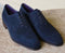 Handmade Men's Navy Blue Suede Shoes, Men Derby Lace Up Dress Formal Shoes - theleathersouq