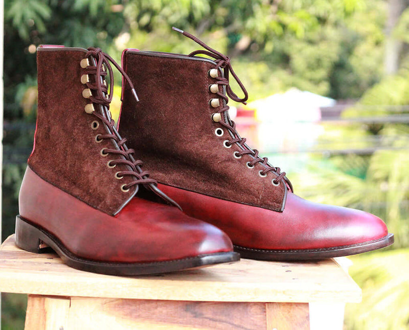 Ankle orders boots maroon