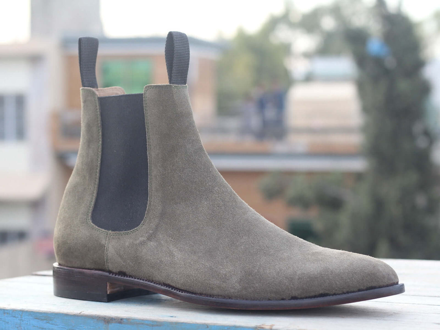 New Handmade Men's brown Suede Chelsea Boots, Men Suede Ankle Boots, Men Designer Boots - theleathersouq