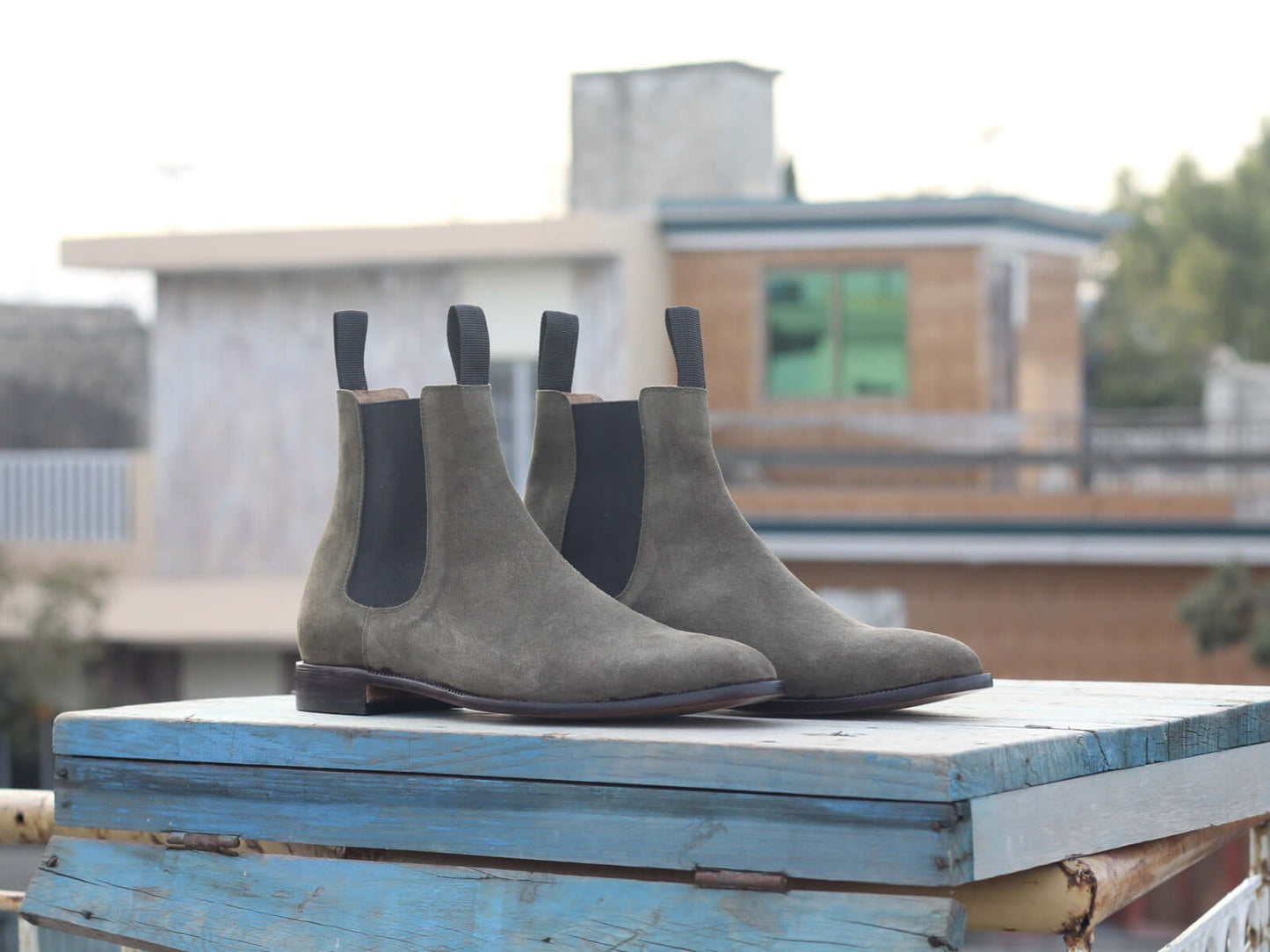 New Handmade Men's brown Suede Chelsea Boots, Men Suede Ankle Boots, Men Designer Boots - theleathersouq