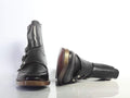 Stylish Men's Handmade Black Leather Quad Buckle Boots, Men Ankle Boots, Men Designer Boots - theleathersouq