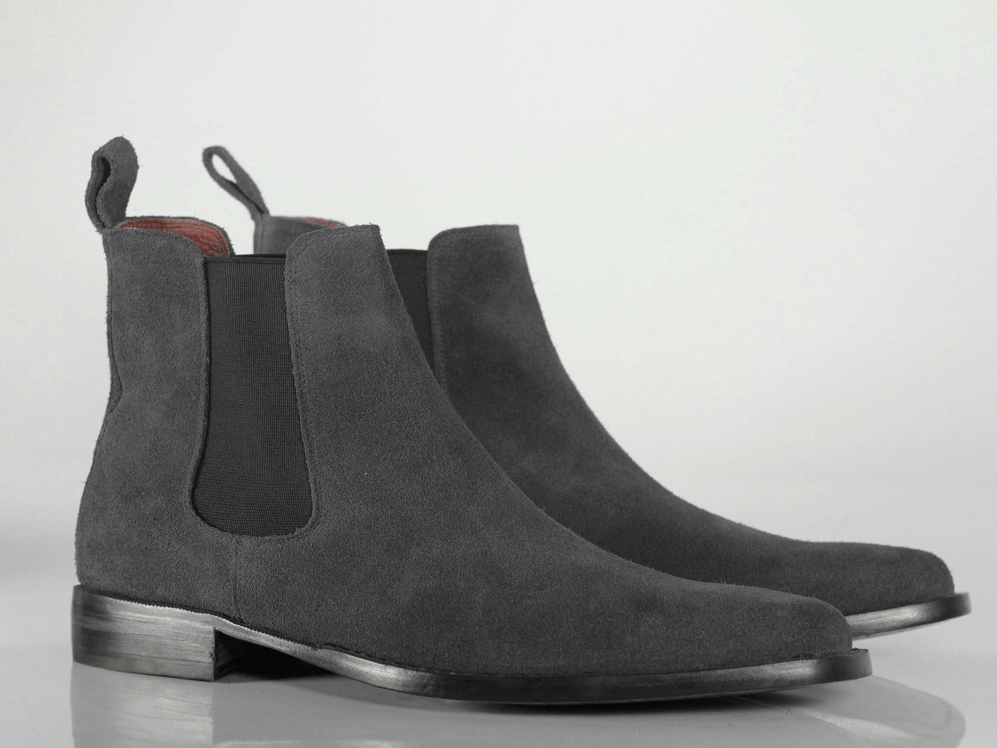 New Handmade Men's black Suede Chelsea Boots, Men Ankle Boots, Men Designer Boots - theleathersouq