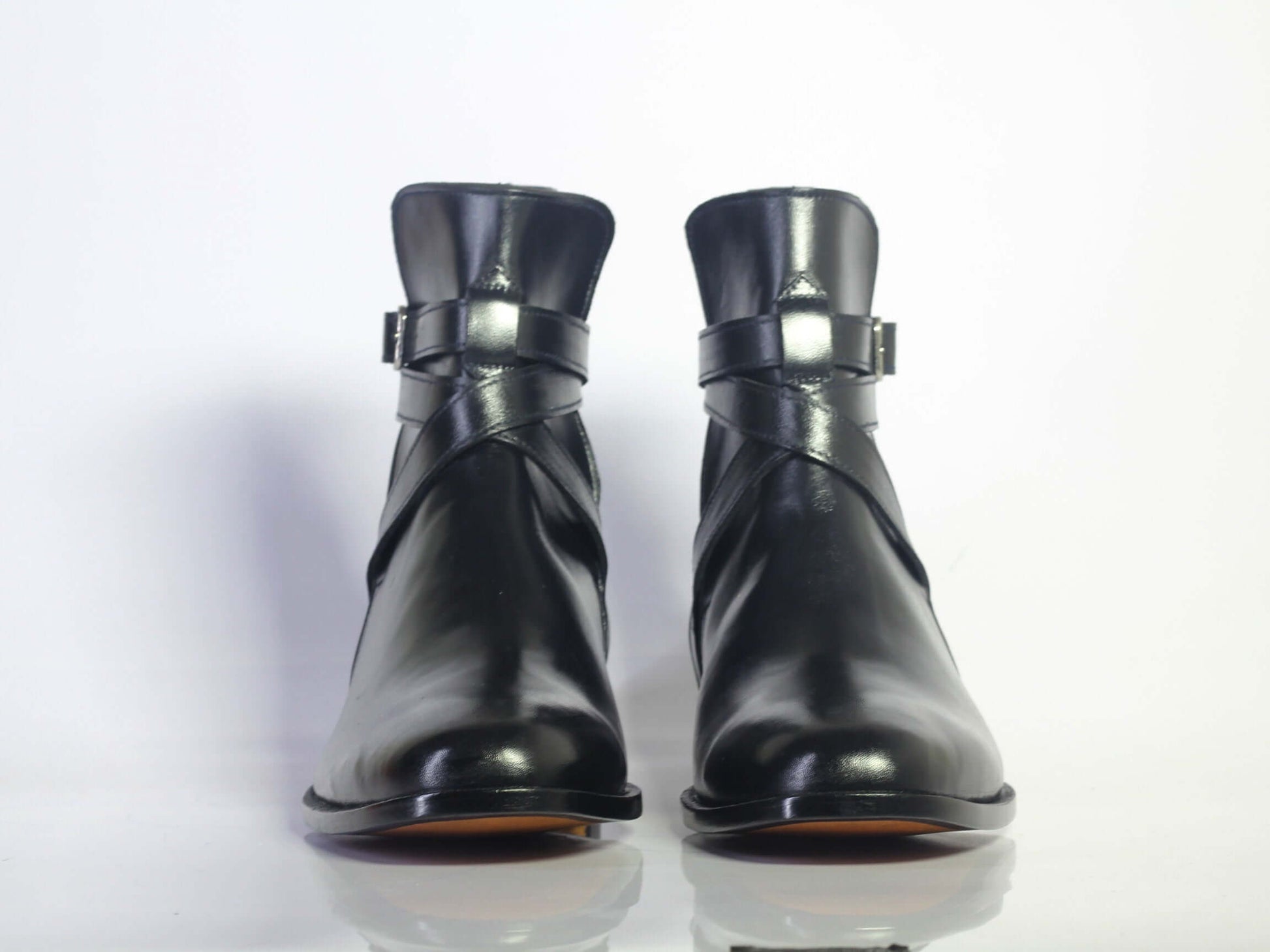 New Handmade Men's Black Leather Jodhpur Boots, Men Ankle Boots, Men Designer Boots - theleathersouq