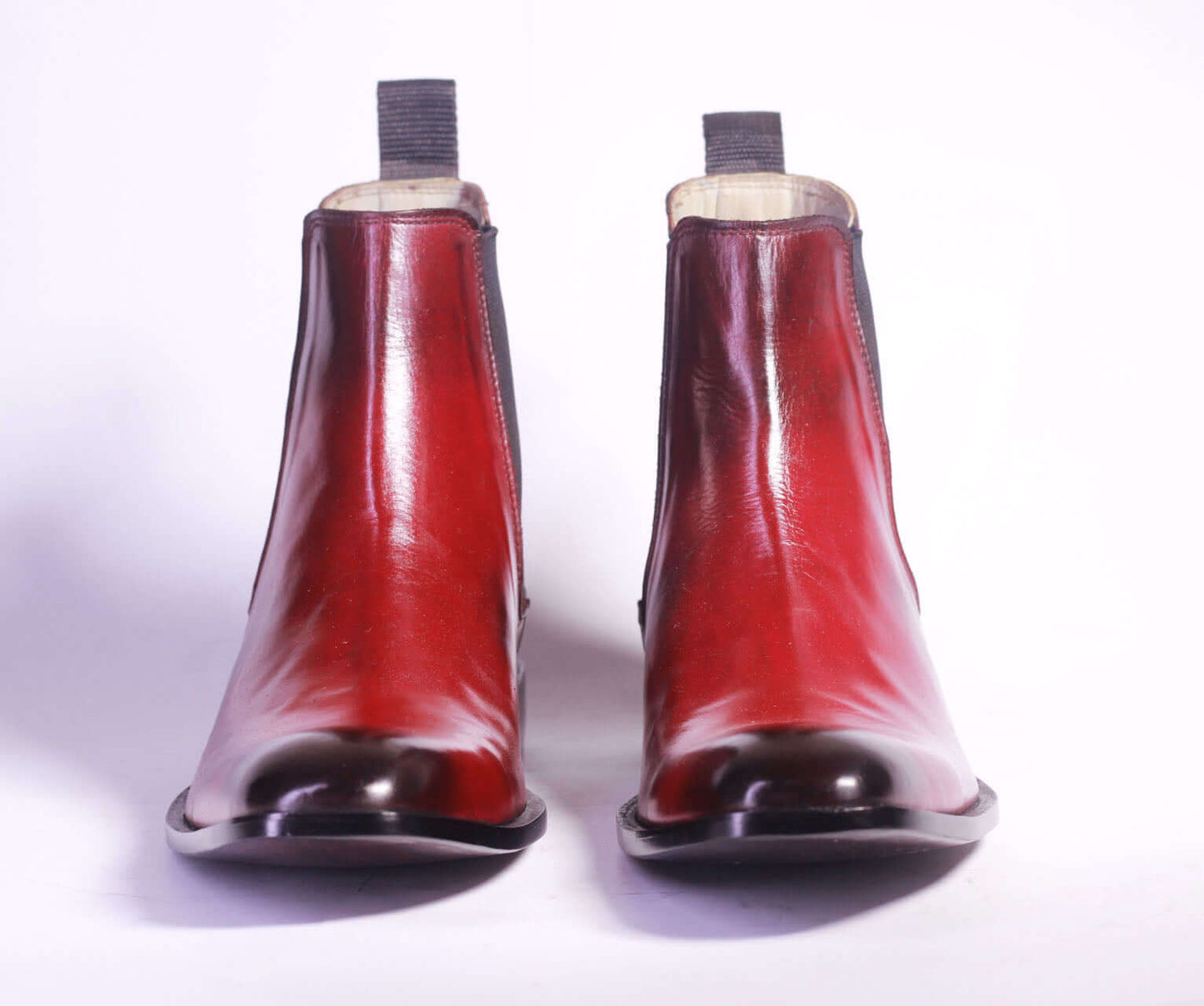 New Handmade Men's Burgundy Leather Chelsea Boots, Men Ankle Boots, Men Designer Boots - theleathersouq