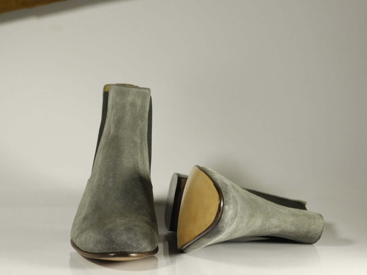 New Men's Handmade Gray Suede Chelsea Boots, Men Ankle Boots, Men Designer Boots - theleathersouq