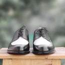 Handmade Men's Two Tone Black White Leather Lace Up Shoes, Men Designer Dress Formal Luxury Party Shoes - theleathersouq