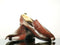 Handmade Men's Brown Leather Penny Loafer Shoes, Men Designer Dress Formal Luxury Shoes - theleathersouq