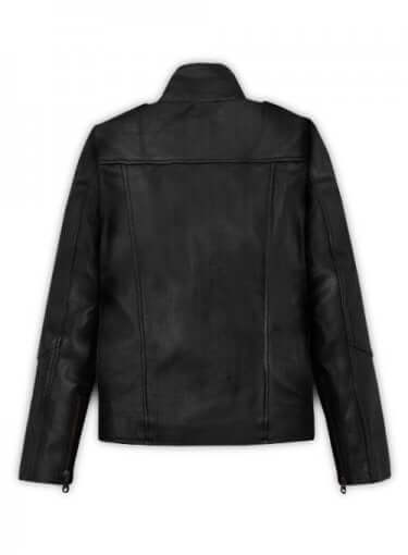 Stylish Biker Style Fashion Leather Black Jacket For Ladies - theleathersouq