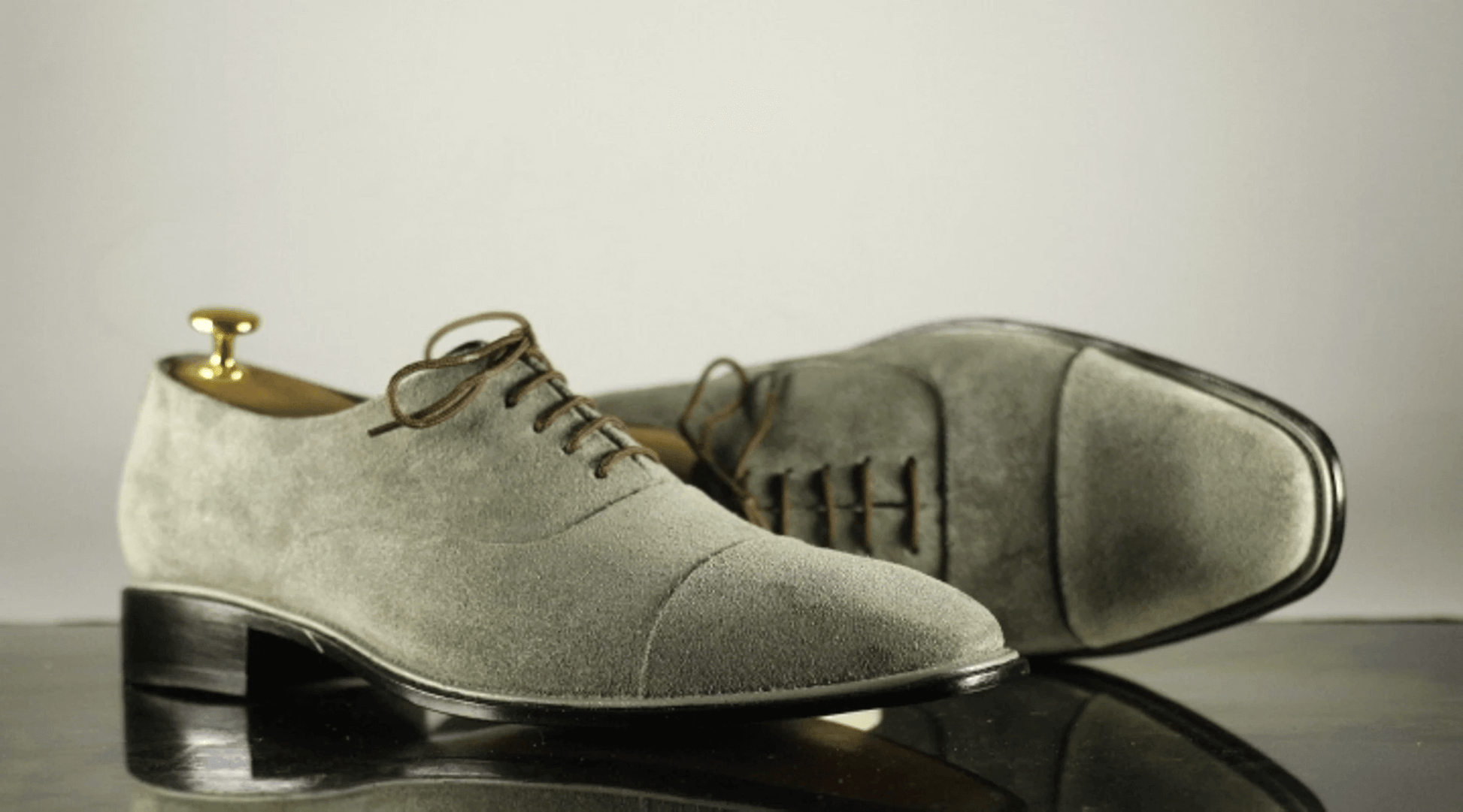 New Handmade Men's Gray Suede Cap Toe Lace Up Shoes, Men Designer Dress Formal Luxury Shoes - theleathersouq