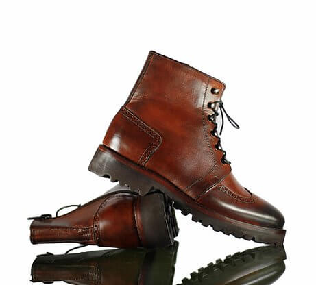 Stylish Handmade Men's Brown Leather Wing Tip Lace Up Boots, Men Ankle Desert Boots, Men Casual Boots