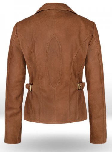 New Stylish Celebrity Leather Brown Jacket For Women, Ladies Leather  Jacket - theleathersouq