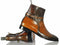 Handmade Men's Two Tone Brown Leather Jodhpur Boots, Men Ankle Boots, Men Fashion Boots