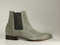 New Men's Handmade Gray Suede Chelsea Boots, Men Ankle Boots, Men Designer Boots - theleathersouq