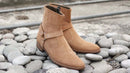 Awesome Handmade Men's Tan Suede Designer Zipper Boots, Men Fashion Ankle Boots