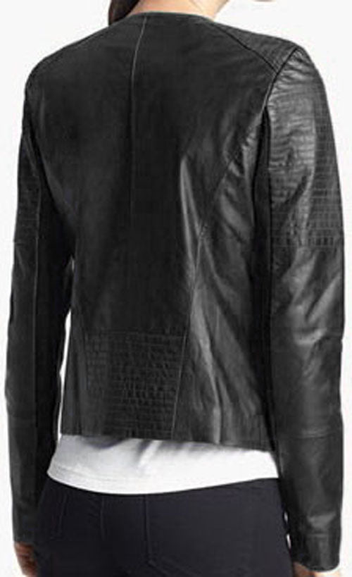 Stylish New Women's Black Leather Jacket, Black Leather Jacket For women - theleathersouq