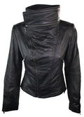 Stylish Brand New Women's Fashion Motorcycle Cow Leather Slim fit Jacket - theleathersouq