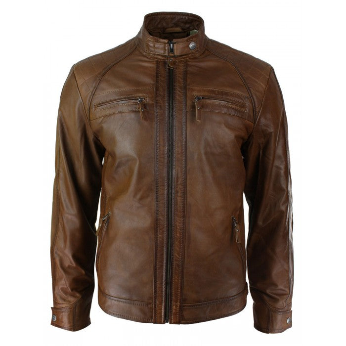 New Men's Leather Jackets, Korean Style Casual Slim Fit Biker leather –  theleathersouq